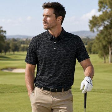 Duck Dark Camouflage Polo Shirt gift for Hunter