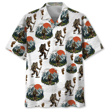 Bigfoot Hiking Hawaiian Shirt