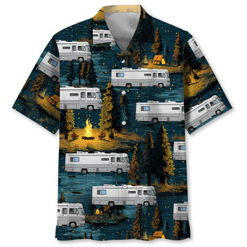 Funny Class A Sleeper RV Hawaiian Shirt