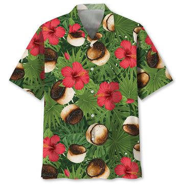 Burnt Marshmasllow Tropical Hawaiian Shirt