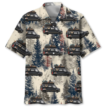 America Conversion Van Camping Hawaiian Shirt
