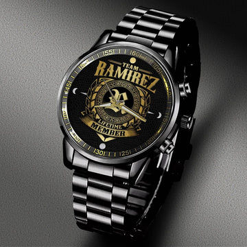 RAMIREZ - LIFETIME MEMBER - Black Fashion Watch Custom Your Name, Best Family Gifts