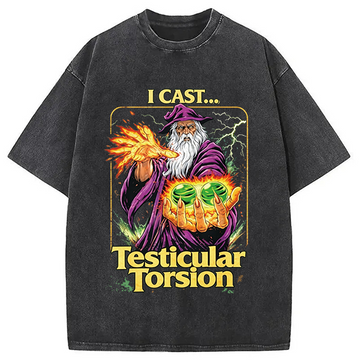 Personality fashion Funny Wizard Meme Washed T-Shirt