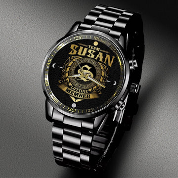 SUSAN - LIFETIME MEMBER - Black Fashion Watch Custom Your Name, Best Family Gifts