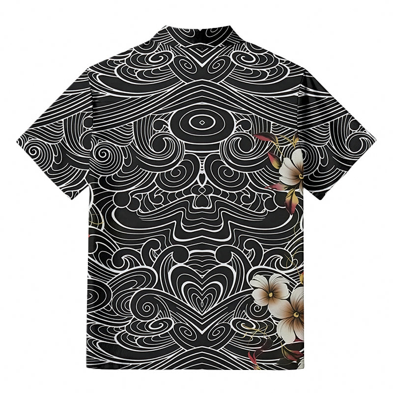 Personality fashionFloral Whirl Button-up Shirt