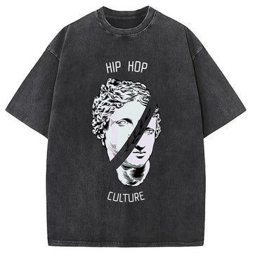 Personality fashion Hip Hop Culture Washed T-Shirt