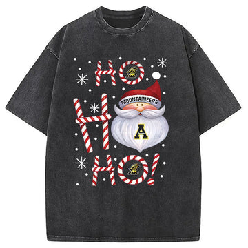 Personality fashion Santa ho ho ho Christmas Washed T-Shirt