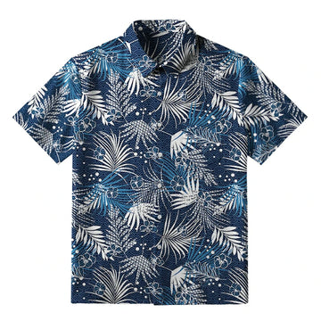 Personality fashion  Exotic Leaves Button-up Shirt