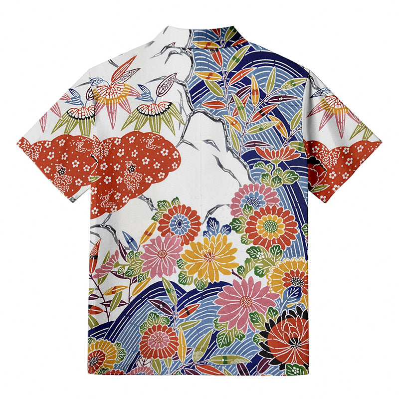 Japanese Okinawa Flowers Hawaiian Shirt