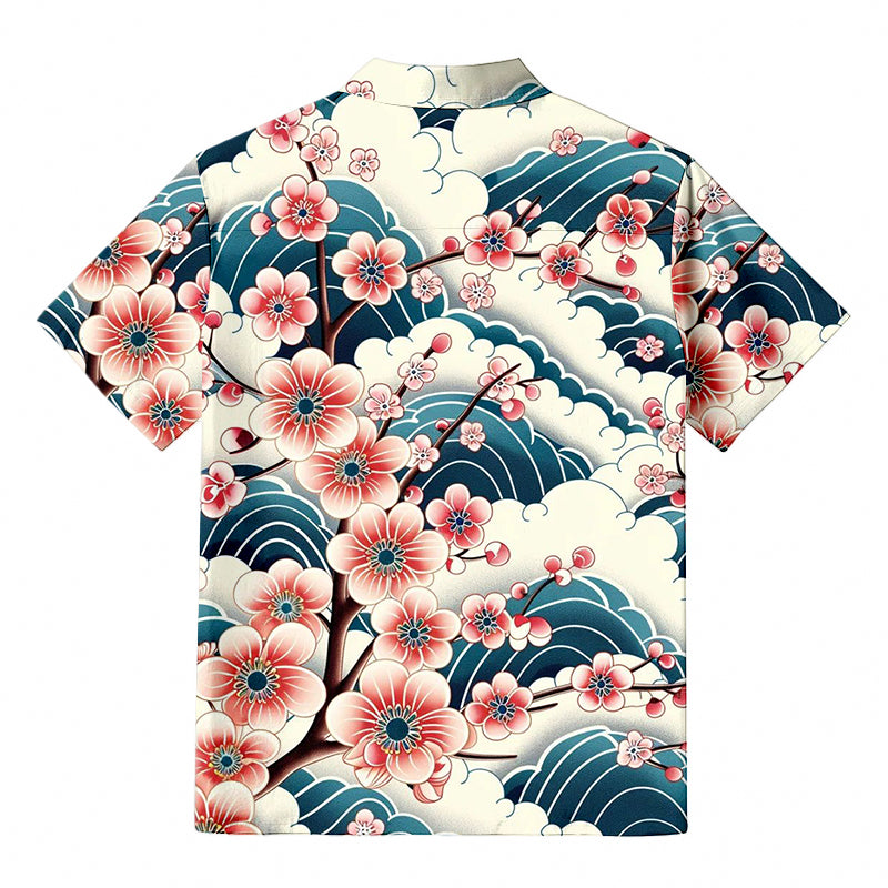Pink And White Cherry Blossoms Hawaiian Shirt