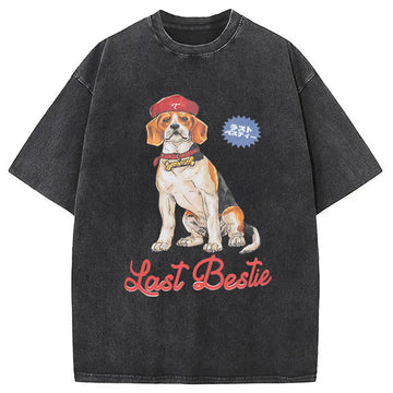 Personality fashion Last Bestie Washed T-Shirt