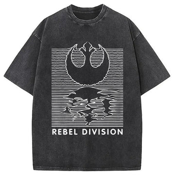 Personality fashion Rebel Division Washed T-Shirt
