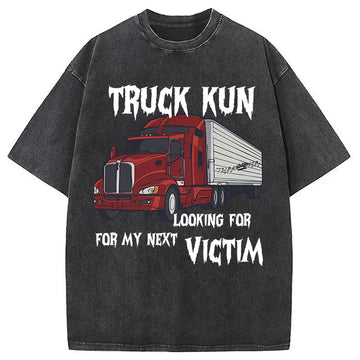 Personality fashion Truck-Kun Anime Meme Washed T-Shirt