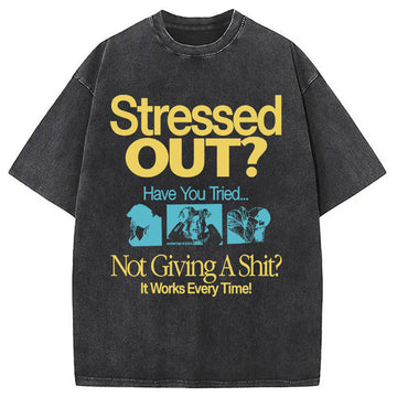 Personality fashion Stressed Out? Washed T-Shirt