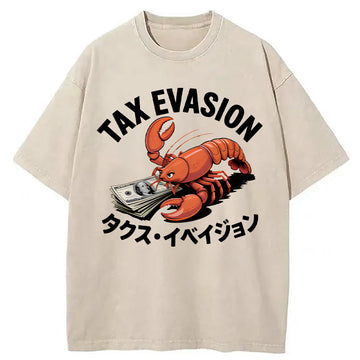 Personality fashion Tux Evasion Funny Washed T-Shirt