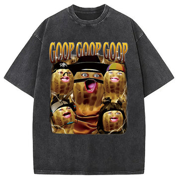 Personality fashion The Burnt Peanut Washed T-Shirt