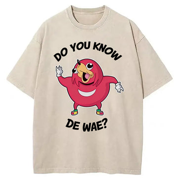 Personality fashion Do You Know Washed T-Shirt