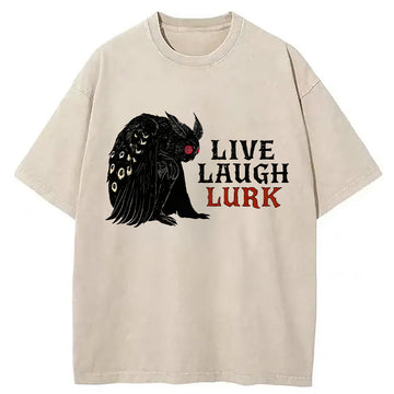Personality fashion Mothman Shadows Meme Washed T-Shirt