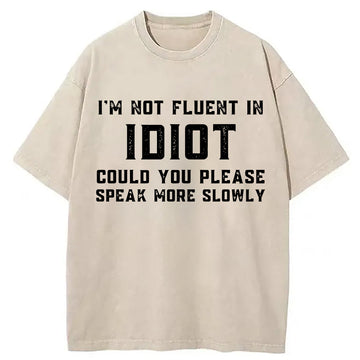 Personality fashion Sarcastic Mode Meme Washed T-Shirt
