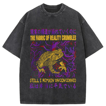 Personality fashion Fabric of Reality Crumbles Still I Remain Unconcerned Washed T-Shirt