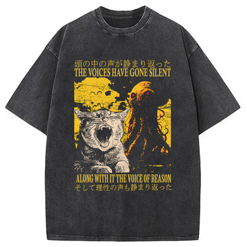 Personality fashion The Voices Have Gone Washed T-Shirt