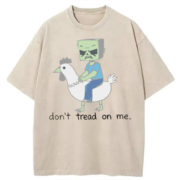 Personality fashion Don't Tread On Me Meme Washed T-Shirt