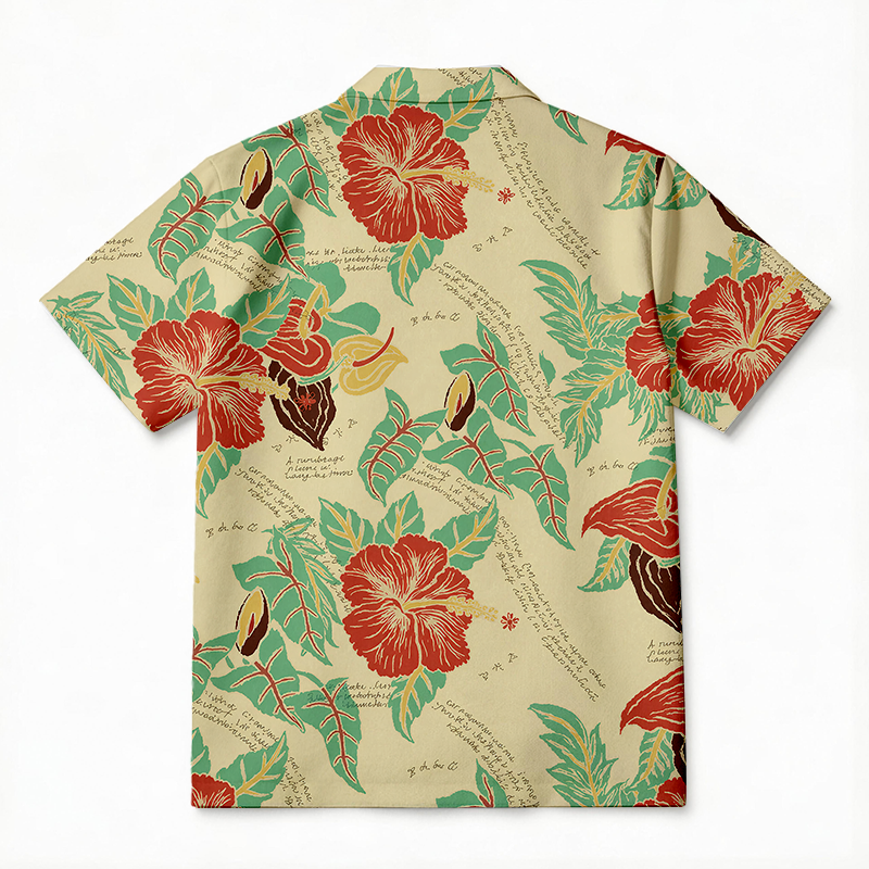 Personality fashionRomantic Flower Hawaiian Shirt