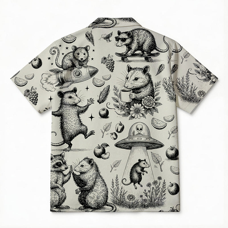 Personality fashionFunny Opossum Hawaiian Shirt
