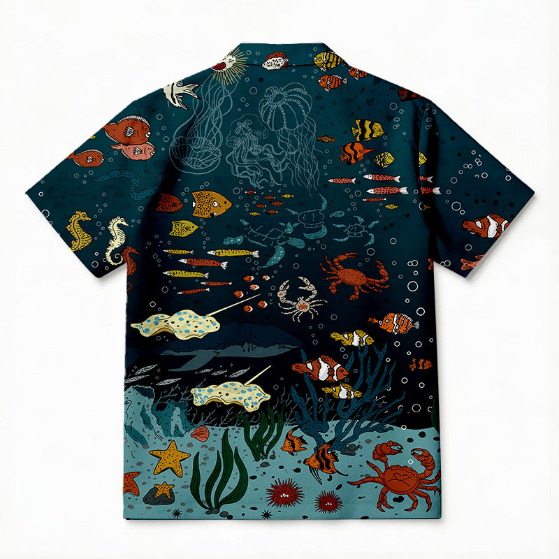 Personality fashionBlue Ocean Hawaiian Shirt