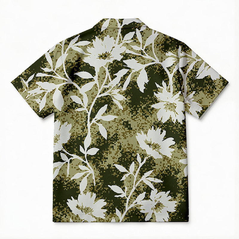 Personality fashionOlive Floral Breeze Hawaiian Shirt