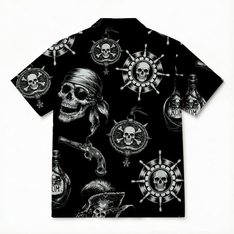 Personality fashionPirate Skull Hawaiian Shirt