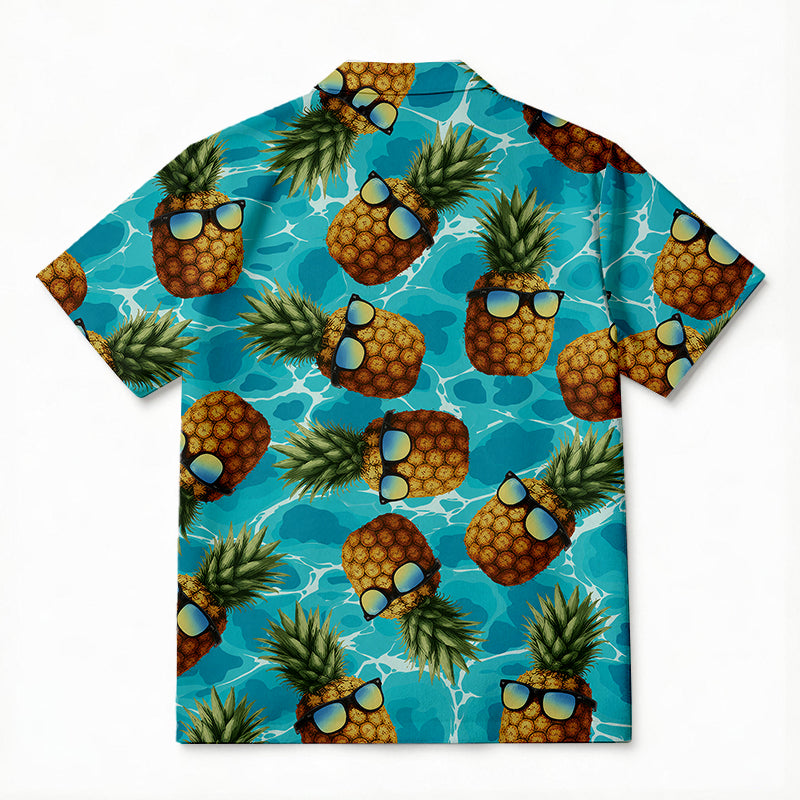 Personality fashionFunny Sunglasses Pineapple Hawaiian Shirt