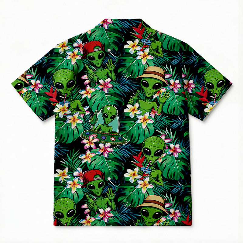 Personality fashionTropical Alien Hawaiian Shirt
