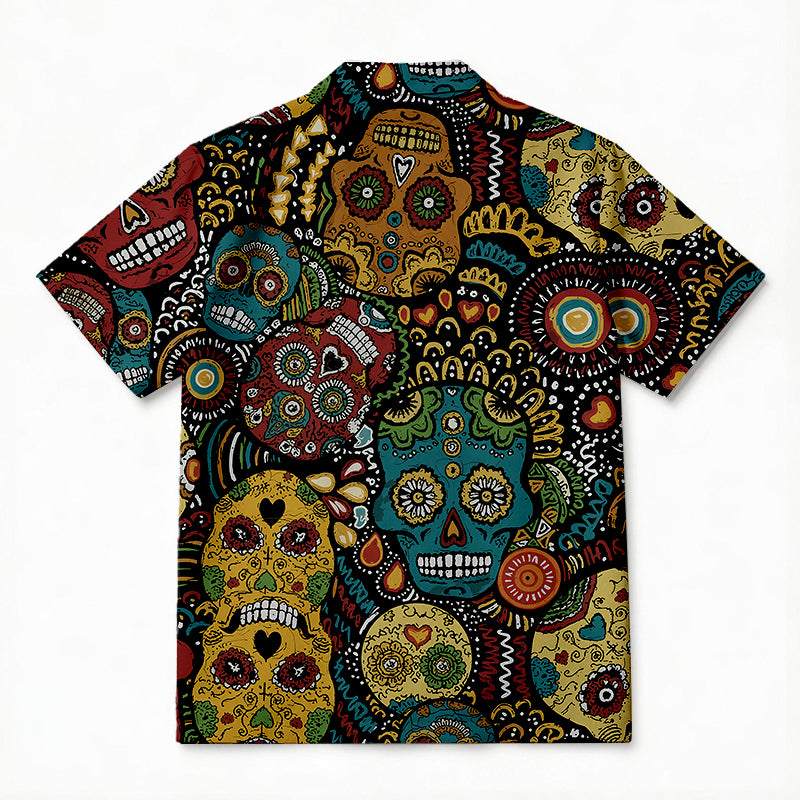 Personality fashionSugar Skull Fiesta Hawaiian Shirt