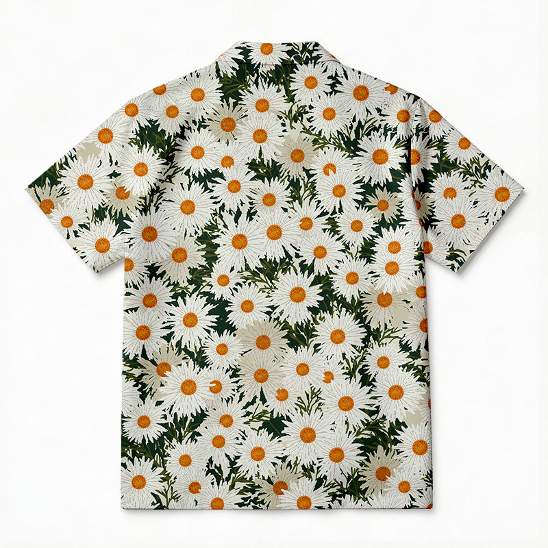 Personality fashionDaisy Meadow Bloom Hawaiian Shirt