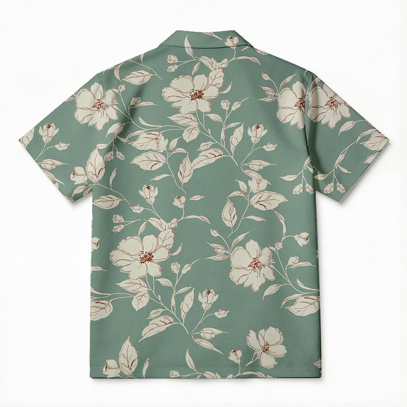 Personality fashionSage Floral Whisper Hawaiian Shirt