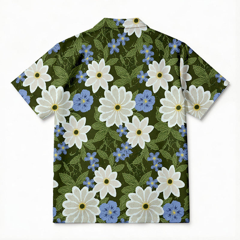 Personality fashionOlive Floral Hawaiian Shirt