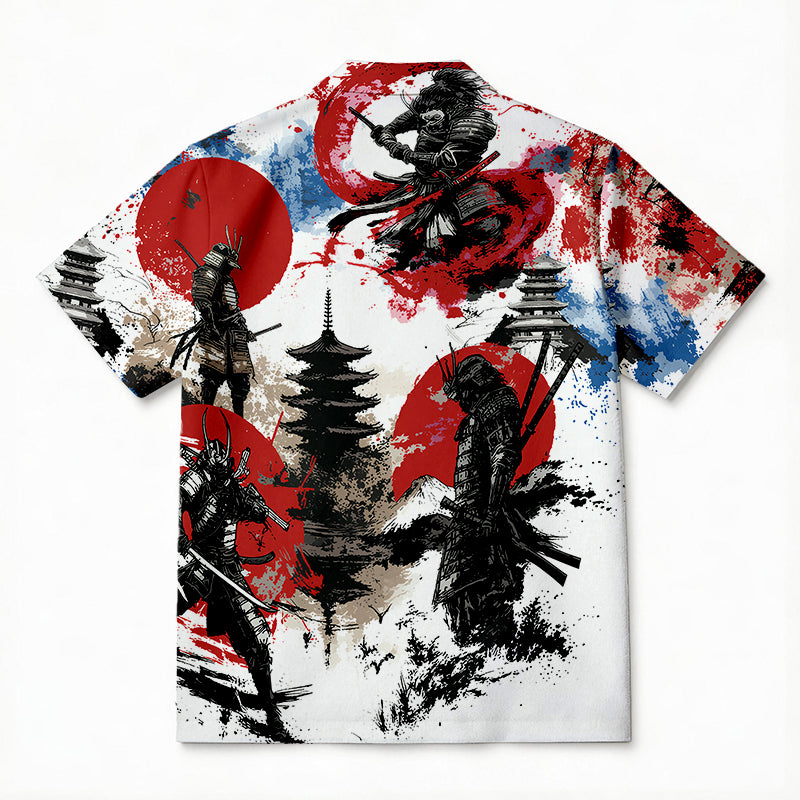 Personality fashionVintage Samurai Aloha Hawaiian Shirt