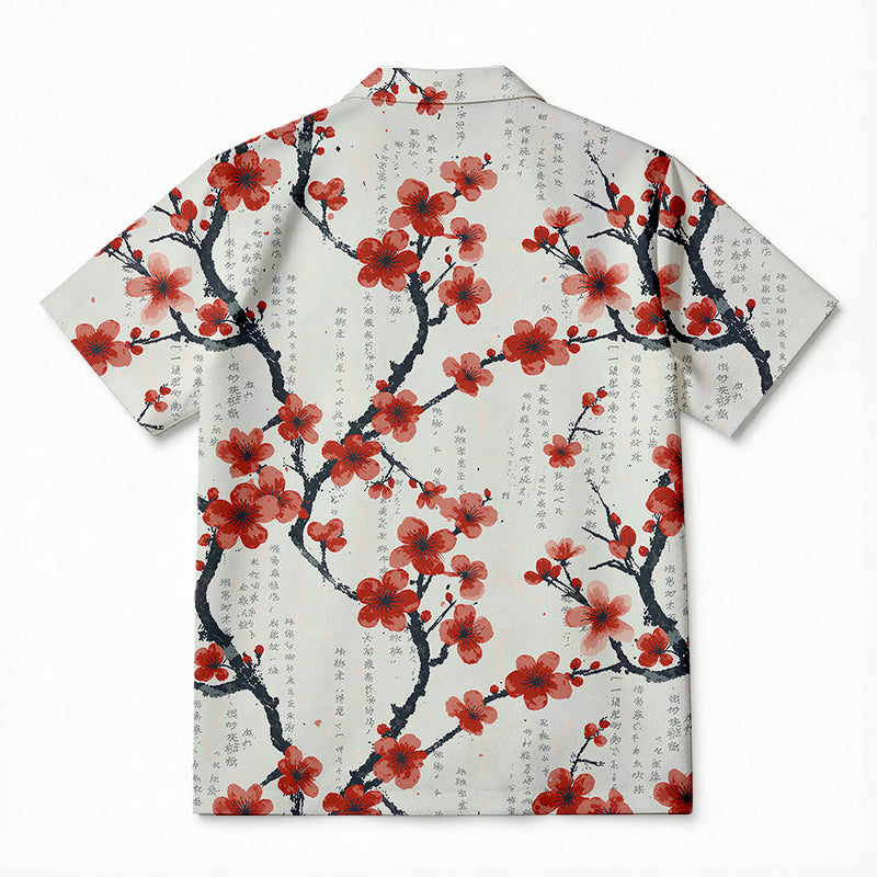 Personality fashionPlum Blossom Hawaiian Shirt