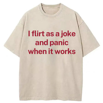 Personality fashion When It Works Washed T-Shirt