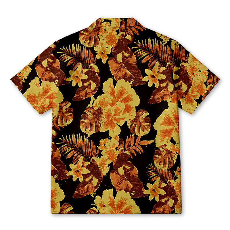 Personality fashionYellow Flower Hawaiian Shirt