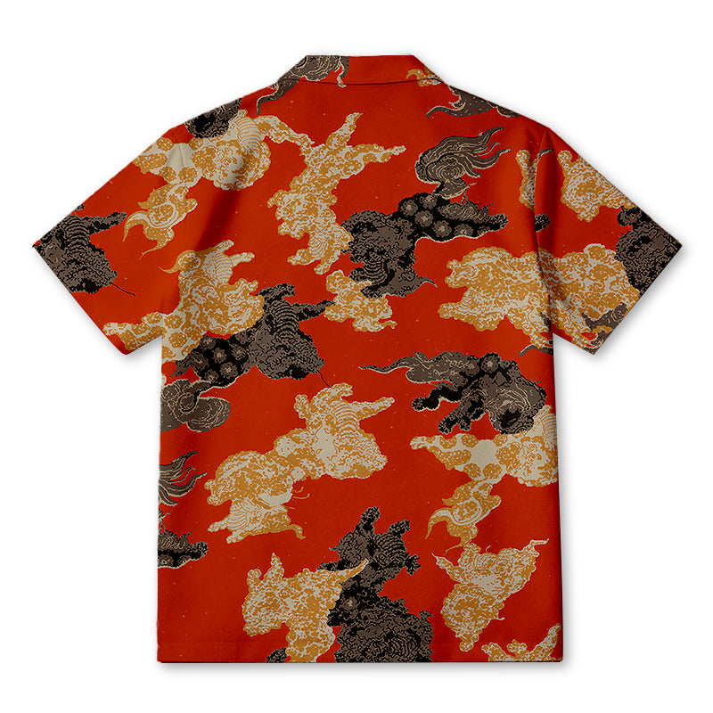 Personality fashionOriental Beast Clouds Hawaiian Shirt