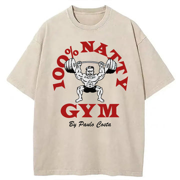 Personality fashion 100% Natty Gym Washed T-Shirt