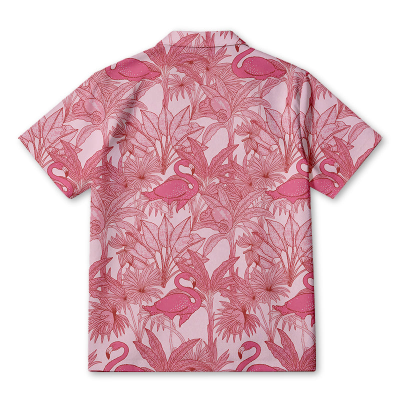 Personality fashionPink Flamingos Hawaiian Shirt