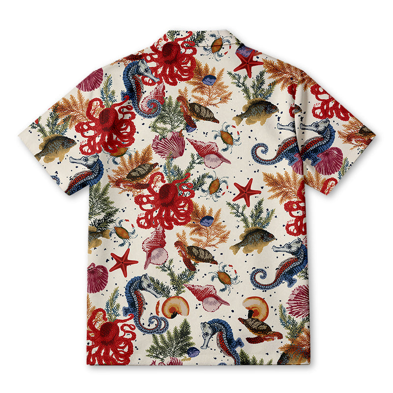 Personality fashionMarine Life Hawaiian Shirt