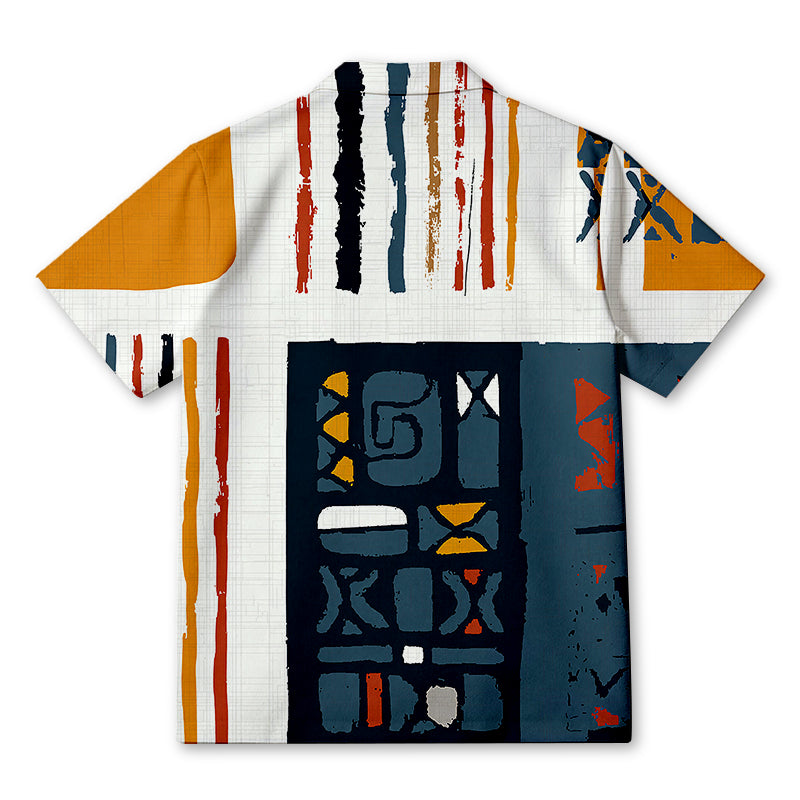 Personality fashionTribal Earth Blocks Hawaiian Shirt