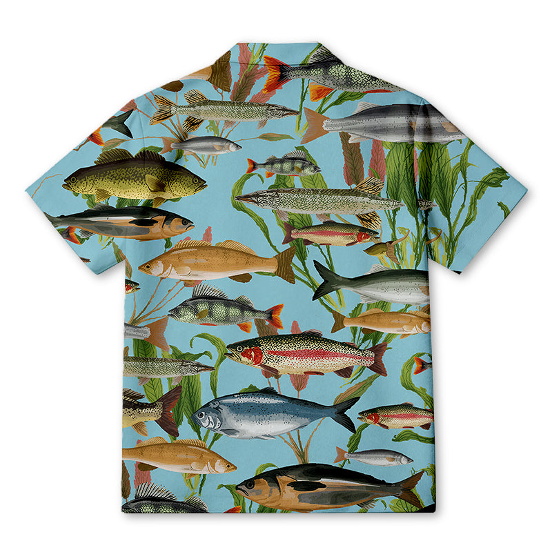 Personality fashionTropical Fishing Hawaiian Shirt
