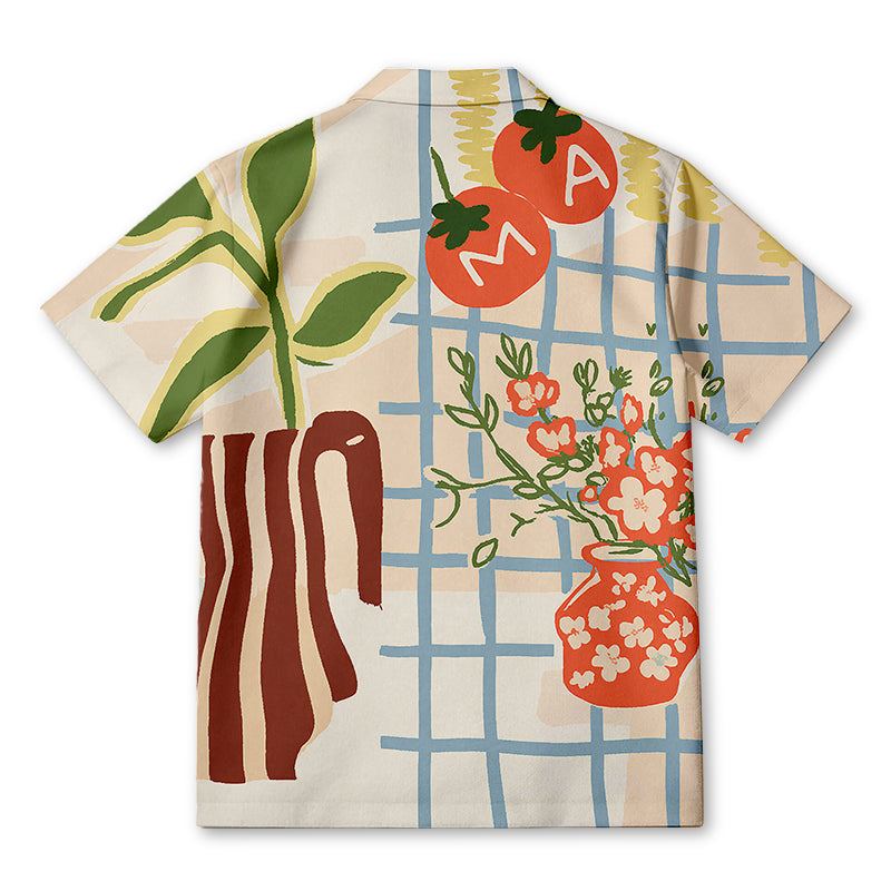 Personality fashionPeach Vase Garden Hawaiian Shirt