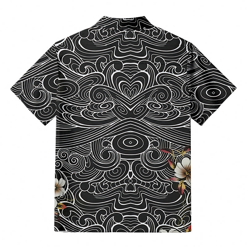 Personality fashionFloral Whirl Hawaiian Shirt