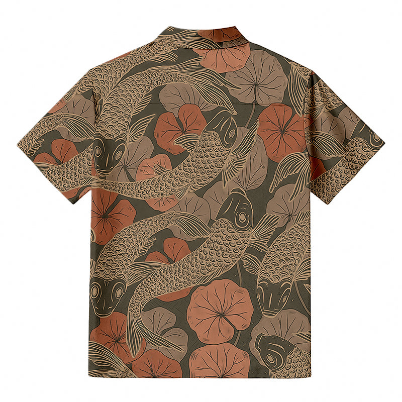 Swimming Koi Aloha Hawaiian Shirt